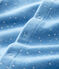 Baby-Strampler aus Bio-Baumwoll-Velours mit kleinem Sternen-Motiv blau ALASKA/weiss MARSHMALLOW